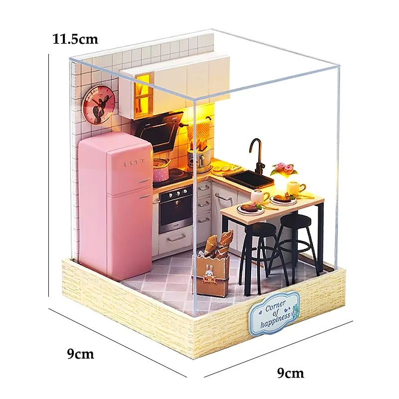 CozyDream DIY Miniature Dollhouse Kit With Furniture  Lights  3D Wooden Puzzle Home 24