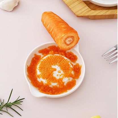 Ceramic Ginger Grater Tool Hand Grinder, Garlic Masher White Porcelain, Simple Style Carrot Ginger Grinding Kitchen Tool
