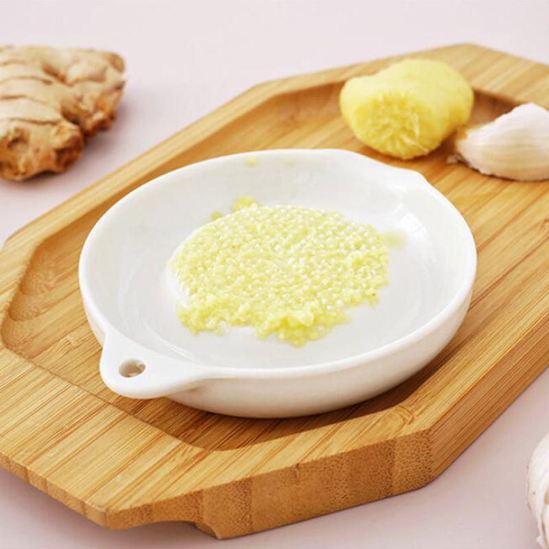 Ceramic Ginger Grater Tool Hand Grinder, Garlic Masher White Porcelain, Simple Style Carrot Ginger Grinding Kitchen Tool