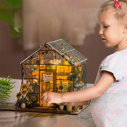 Enchanting DIY Flower House Miniature  Handmade 3D Puzzle Dollhouse Kit 1