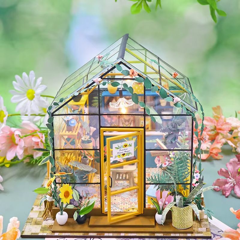 Enchanting DIY Flower House Miniature  Handmade 3D Puzzle Dollhouse Kit 2