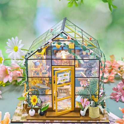 Enchanting DIY Flower House Miniature  Handmade 3D Puzzle Dollhouse Kit 2