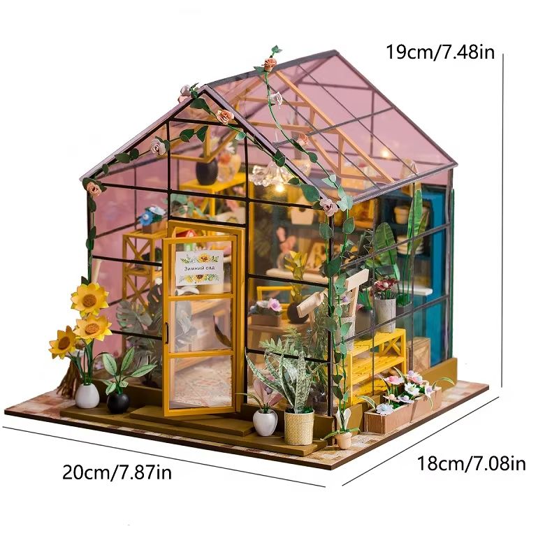 Enchanting DIY Flower House Miniature  Handmade 3D Puzzle Dollhouse Kit 7