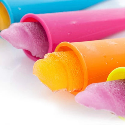 5pc Popsicle Maker Lolly Mold Set, Food Grade Silicone Ice Cream Pop Mold, DIY Kitchen Tool, Random Color Pack