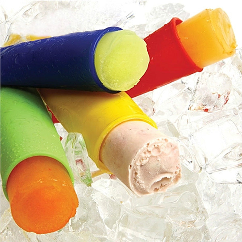 5pc Popsicle Maker Lolly Mold Set, Food Grade Silicone Ice Cream Pop Mold, DIY Kitchen Tool, Random Color Pack