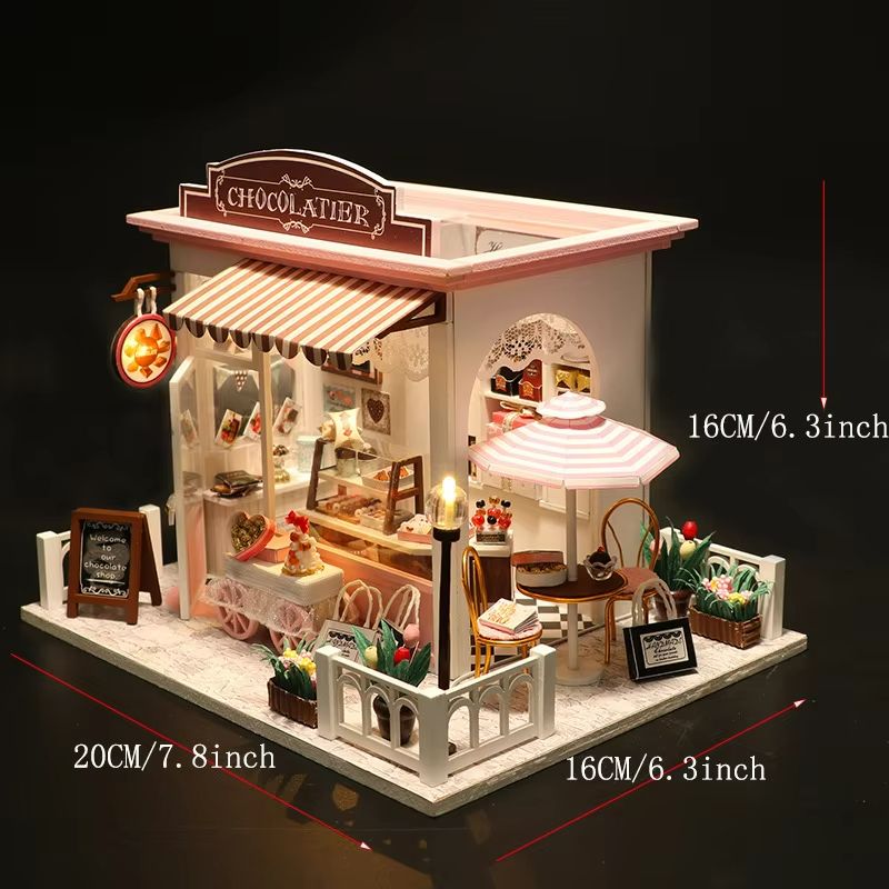Enchanting DIY Flower House Miniature  Handmade 3D Puzzle Dollhouse Kit 23