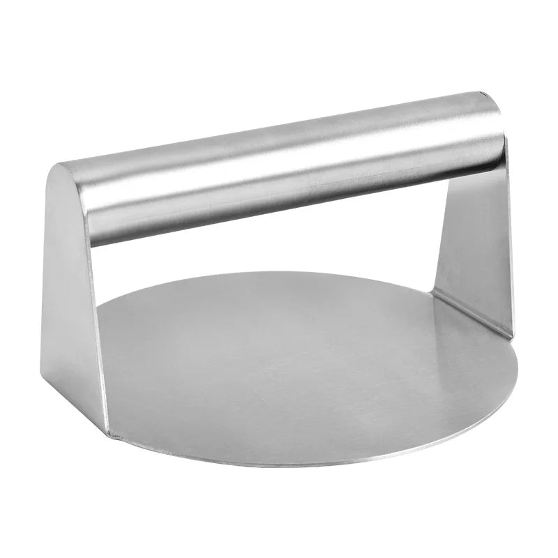 Stainless Steel Smash Burger Press Round Shape, Hamburger Meat Mold for Deli Use, Kitchen Beef Masher Plate Tool