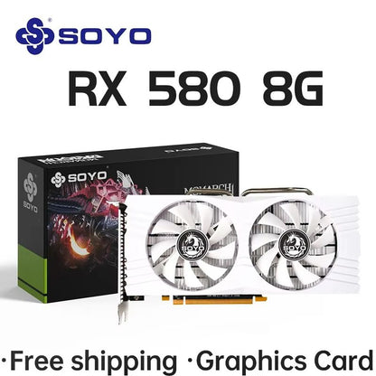 SOYO Radeon RX 580 8GB GDDR5 Mid Range Gaming GPU 1