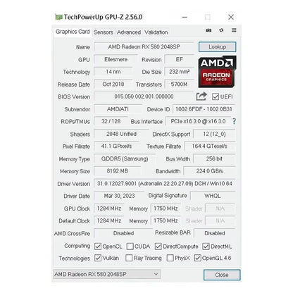 SOYO Radeon RX 580 8GB GDDR5 Mid Range Gaming GPU 5