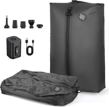 Travel Vacuum Compression Bag with Reusable Air Pump and Folding Storage Design