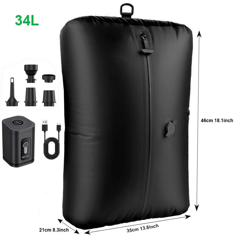 Travel Vacuum Compression Bag With Reusable Air Pump And Folding Storage Design 9