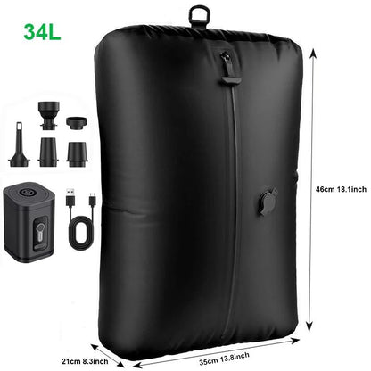 Travel Vacuum Compression Bag With Reusable Air Pump And Folding Storage Design 9