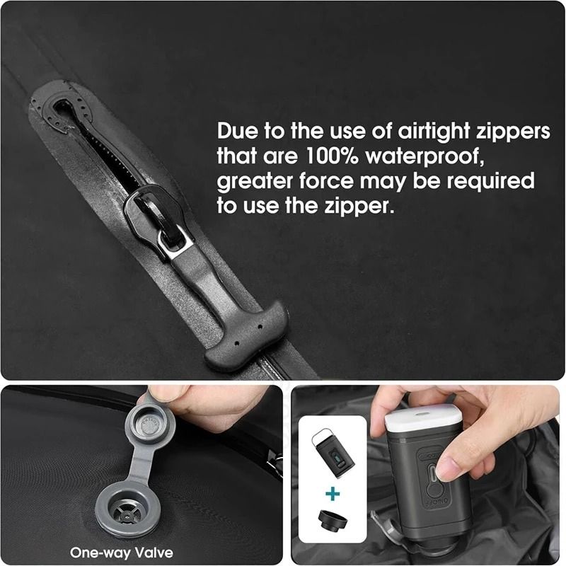 Travel Vacuum Compression Bag With Reusable Air Pump And Folding Storage Design 1