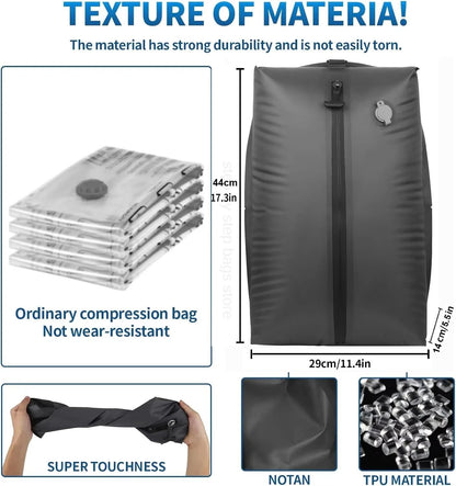 Travel Vacuum Compression Bag With Reusable Air Pump And Folding Storage Design 4