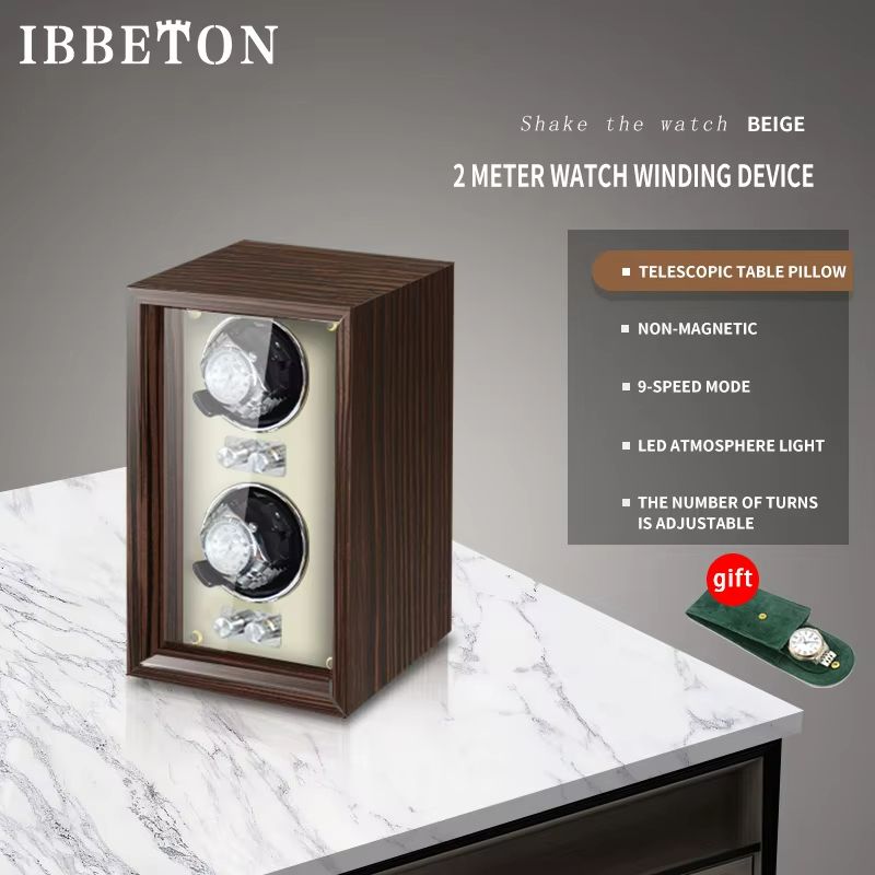IBBETON EleganceWood Automatic Watch Winder  2 4 Or 6 Slots With Mabuchi Motor 9