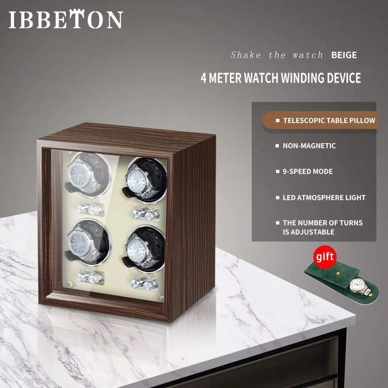 IBBETON EleganceWood Automatic Watch Winder  2 4 Or 6 Slots With Mabuchi Motor 11