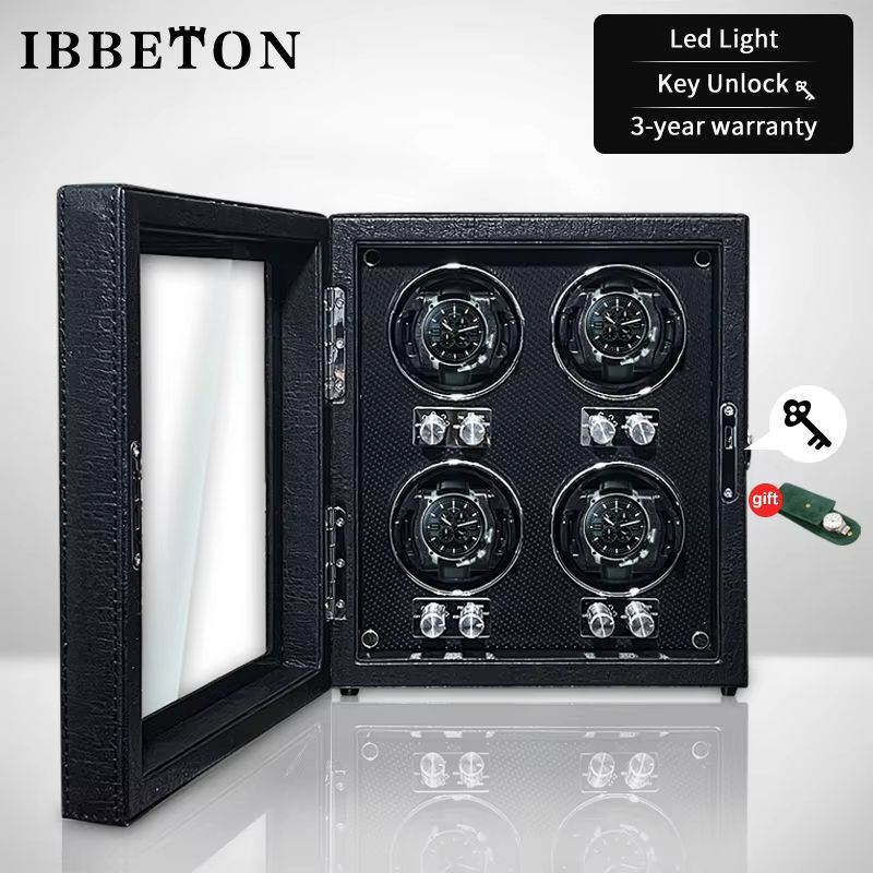 IBBETON EleganceWood Automatic Watch Winder  2 4 Or 6 Slots With Mabuchi Motor 15