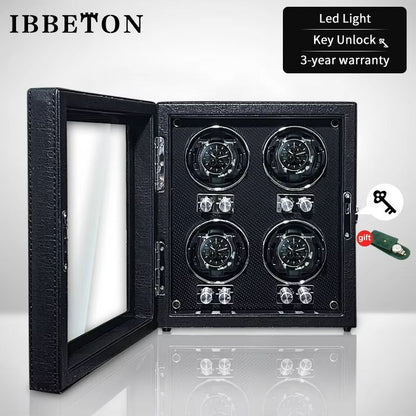 IBBETON EleganceWood Automatic Watch Winder  2 4 Or 6 Slots With Mabuchi Motor 15