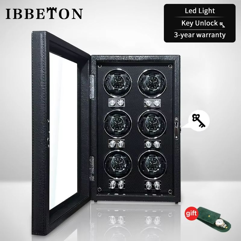 IBBETON EleganceWood Automatic Watch Winder  2 4 Or 6 Slots With Mabuchi Motor 16