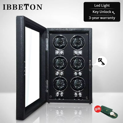 IBBETON EleganceWood Automatic Watch Winder  2 4 Or 6 Slots With Mabuchi Motor 16