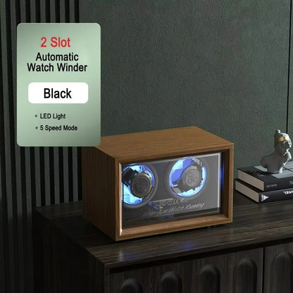 IBBETON EleganceWood Automatic Watch Winder  2 4 Or 6 Slots With Mabuchi Motor 17