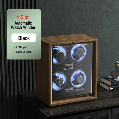 IBBETON EleganceWood Automatic Watch Winder  2 4 Or 6 Slots With Mabuchi Motor 19