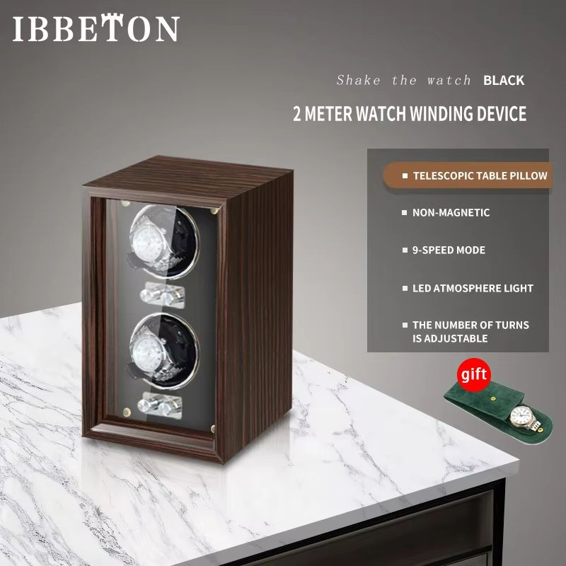 IBBETON EleganceWood Automatic Watch Winder  2 4 Or 6 Slots With Mabuchi Motor 8