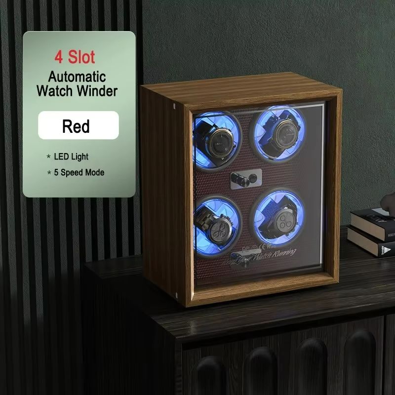 IBBETON EleganceWood Automatic Watch Winder  2 4 Or 6 Slots With Mabuchi Motor 20