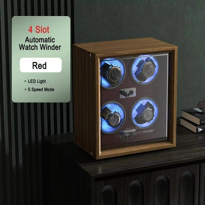 IBBETON EleganceWood Automatic Watch Winder  2 4 Or 6 Slots With Mabuchi Motor 20