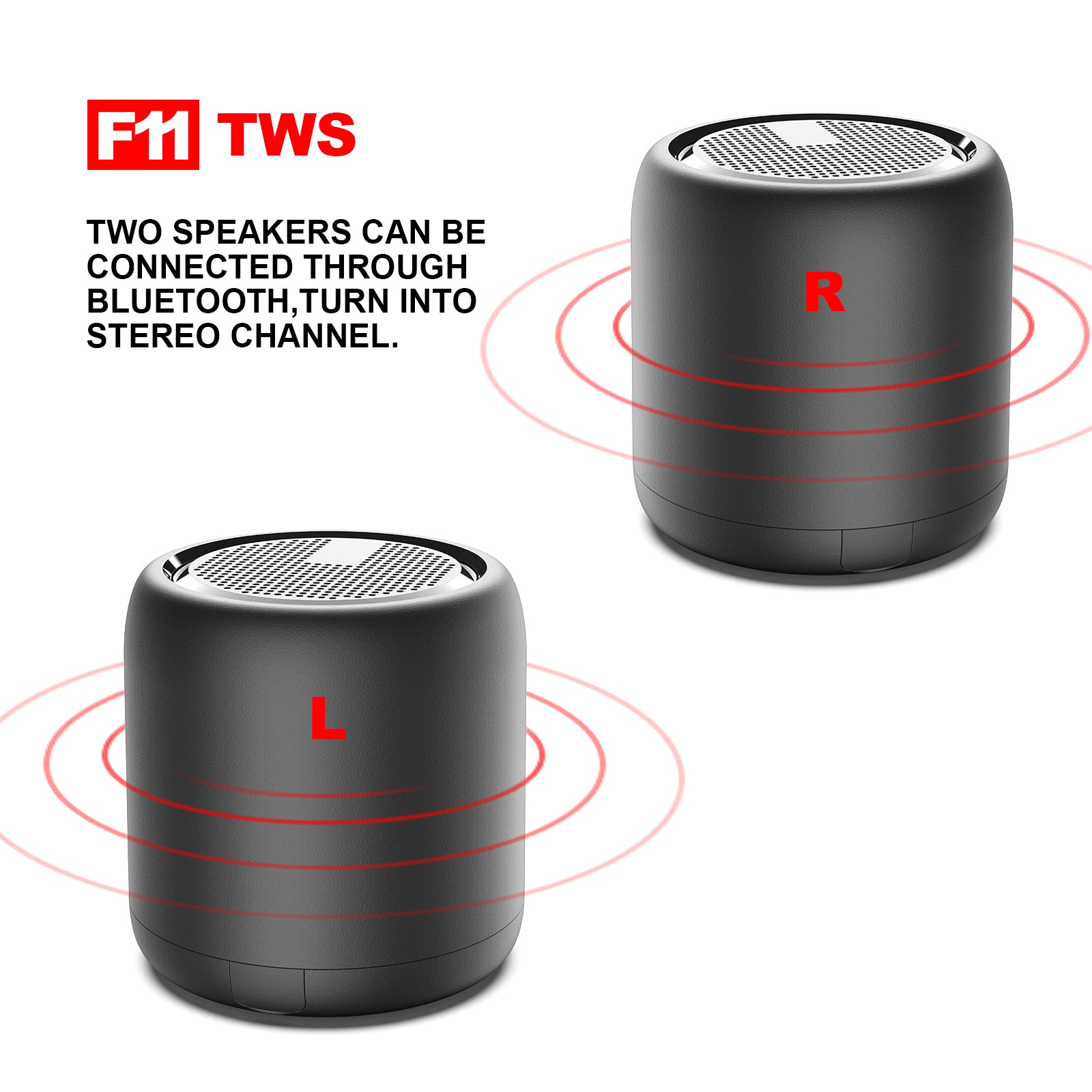 Mini Subwoofer Portable Speaker, New Wireless Music Player, Outdoor Camping Bluetooth Audio TWS, IPX4 Home Gift