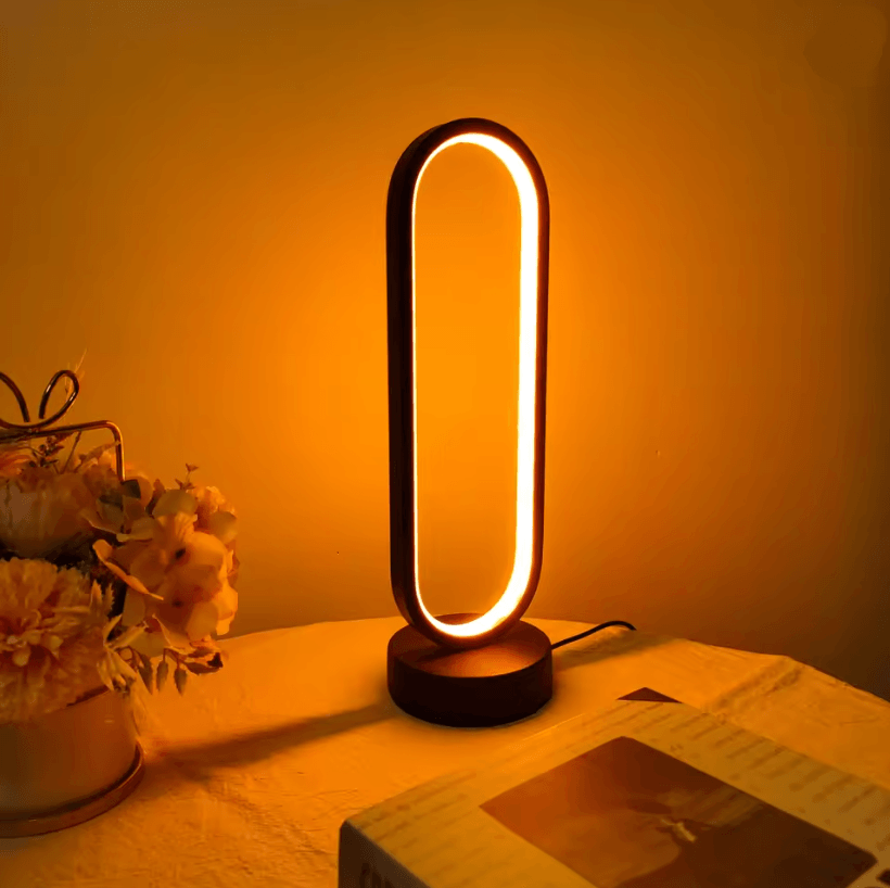 Modern ThreeColor Dimming Ring Table Lamp