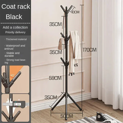 FloortoFloor Clothes And Hats Rack Vertical Tree Branch Coat Hook For Bedroom Hallway Hat Scarf Han 5