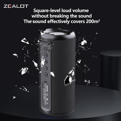 Wireless Speaker ZEALOT S46, 10W HiFi Sound, RGB Light, Dual Pairing, 1800mAh Battery, Bluetooth Speaker