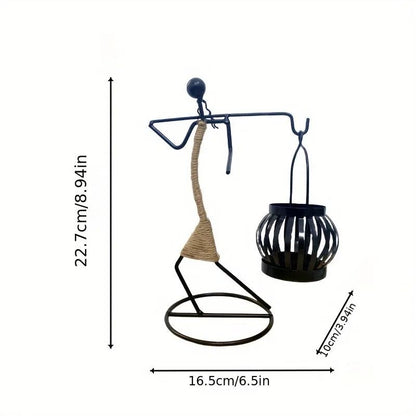 Nordic Metal Candlestick Sculpture Home Decor Figurine 7