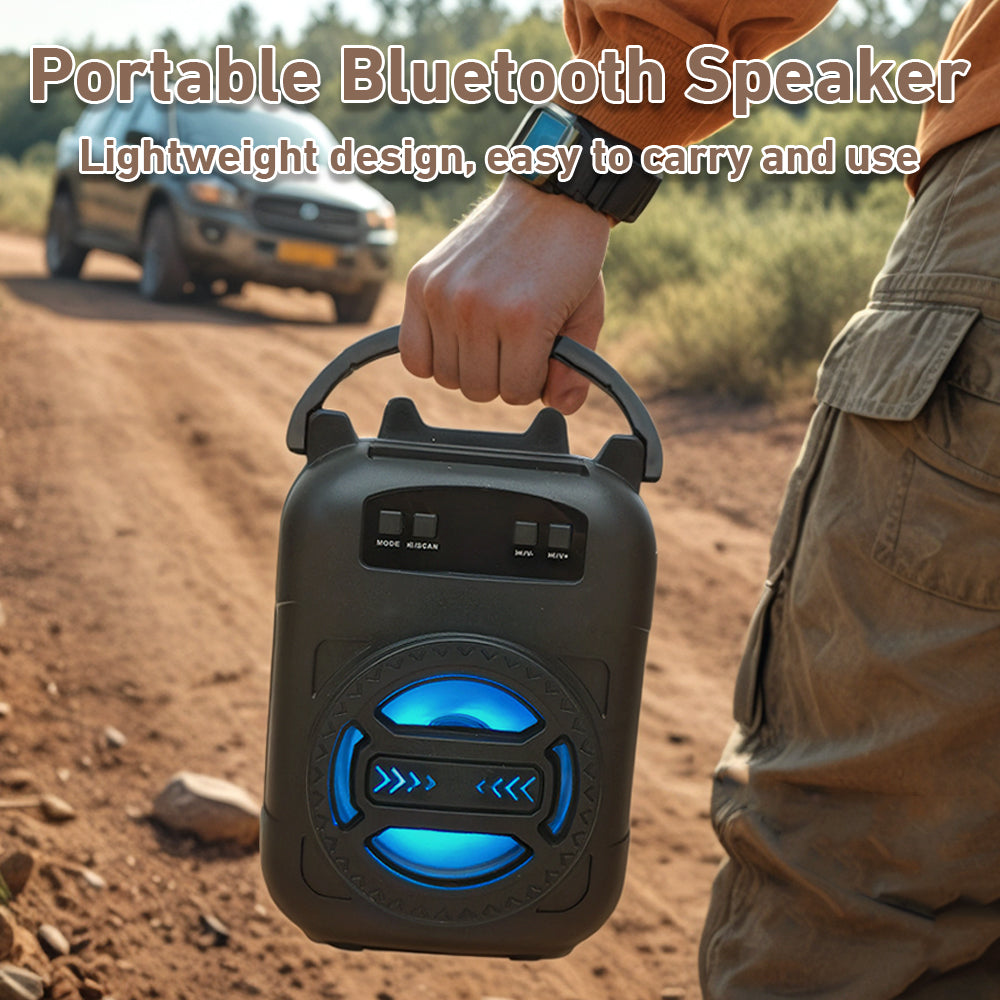 Portable Wireless Sound Box Subwoofers, New Bluetooth Speaker LED Light, Home Outdoor Square Dancing Speaker