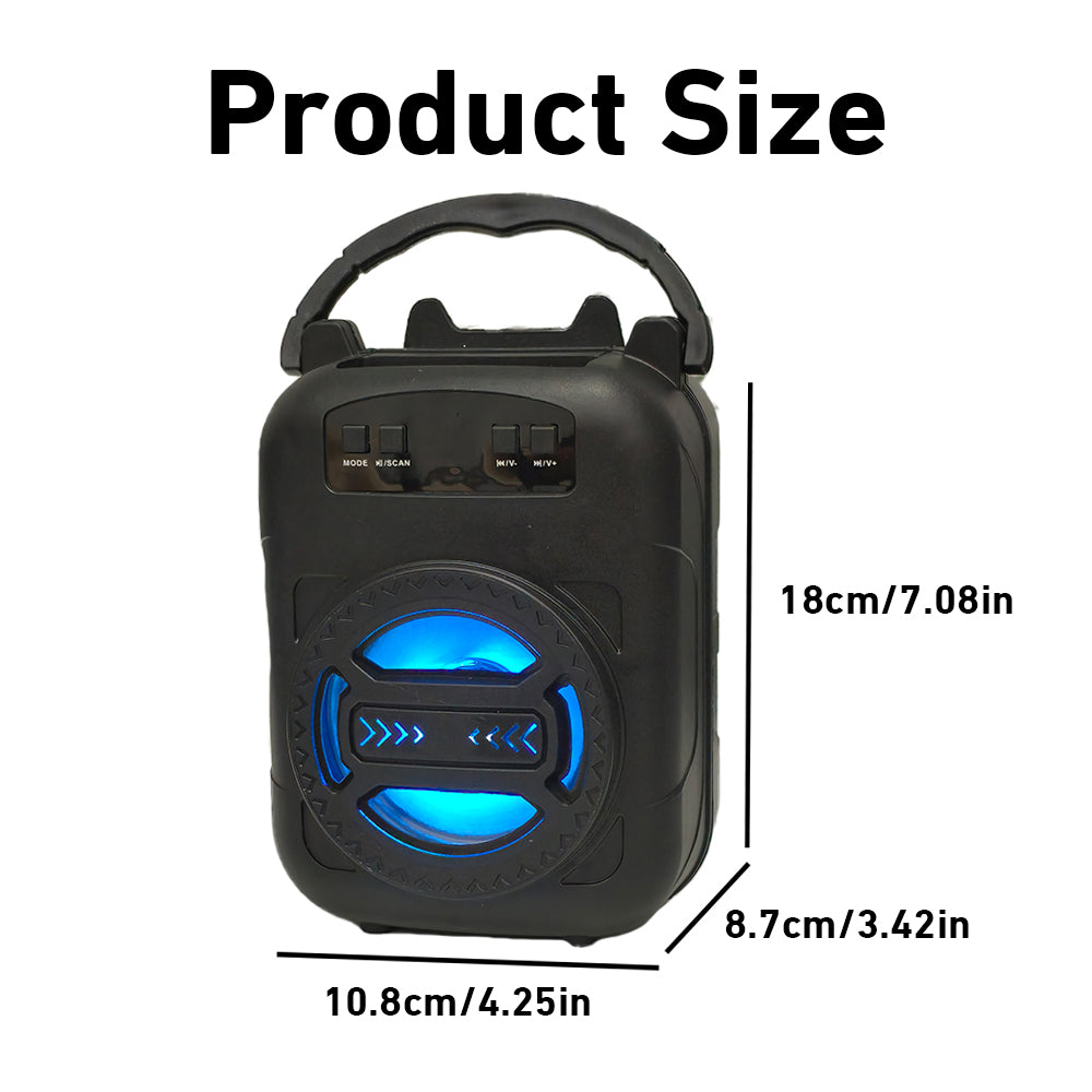 Portable Wireless Sound Box Subwoofers, New Bluetooth Speaker LED Light, Home Outdoor Square Dancing Speaker