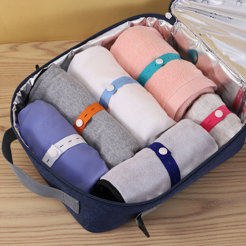 10-50pcs Elastic Bands with Button Hole, Nylon Webbing for DIY Craft, Sewing, Garment Trousers Storage Organizers