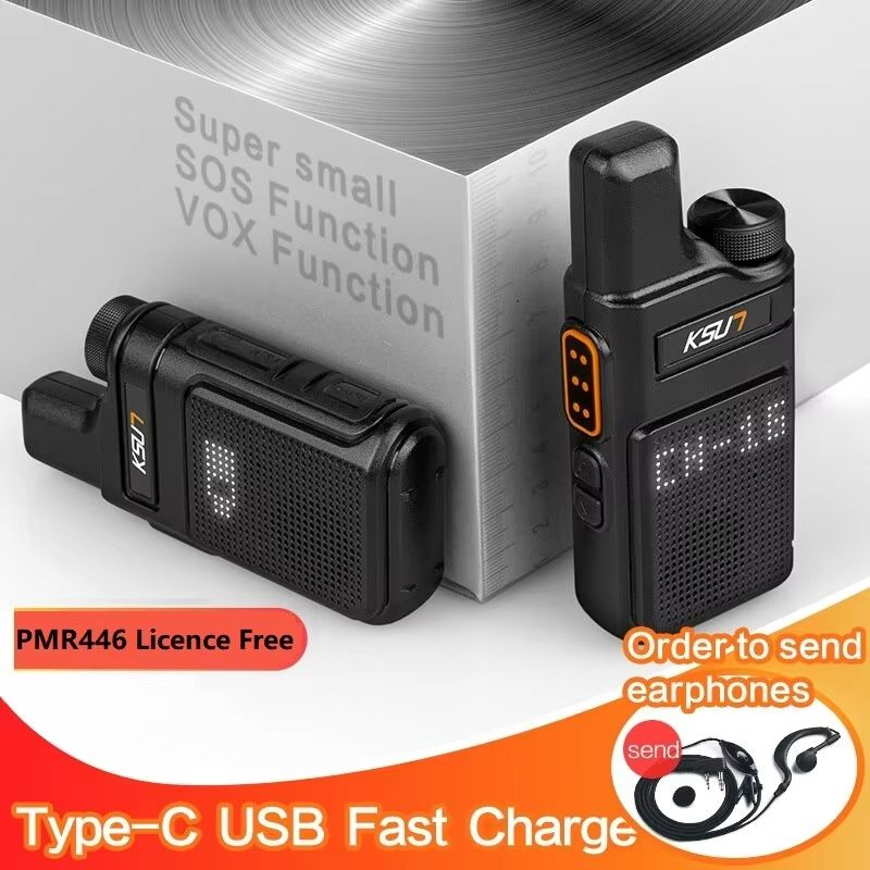 Compact Long-Range Walkie Talkies – KSUT PMR446 Portable Two-Way Radios for Outdoor & Emergency Use