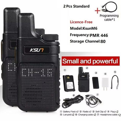 Compact LongRange Walkie Talkies  KSUT PMR446 Portable TwoWay Radios For Outdoor  Emergency Use 9