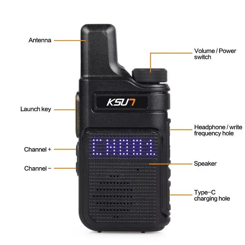 Compact LongRange Walkie Talkies  KSUT PMR446 Portable TwoWay Radios For Outdoor  Emergency Use 1