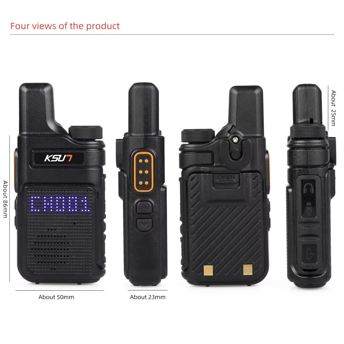 Compact LongRange Walkie Talkies  KSUT PMR446 Portable TwoWay Radios For Outdoor  Emergency Use 2