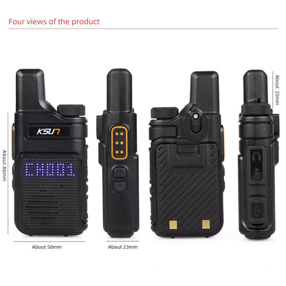 Compact LongRange Walkie Talkies  KSUT PMR446 Portable TwoWay Radios For Outdoor  Emergency Use 2