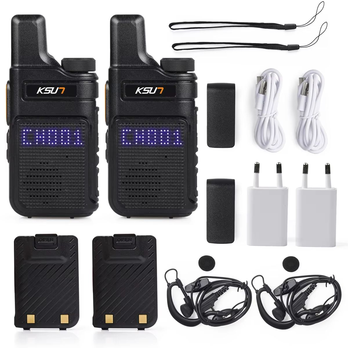 Compact LongRange Walkie Talkies  KSUT PMR446 Portable TwoWay Radios For Outdoor  Emergency Use 4
