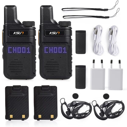 Compact LongRange Walkie Talkies  KSUT PMR446 Portable TwoWay Radios For Outdoor  Emergency Use 4