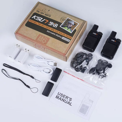 Compact LongRange Walkie Talkies  KSUT PMR446 Portable TwoWay Radios For Outdoor  Emergency Use 5