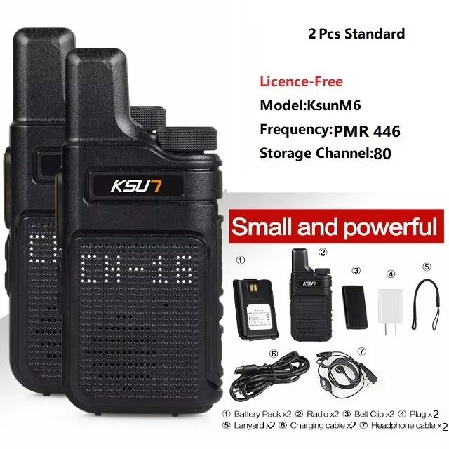 Compact LongRange Walkie Talkies  KSUT PMR446 Portable TwoWay Radios For Outdoor  Emergency Use 8