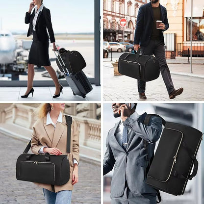 Foldable Large Capacity Travel Duffel Bag Expandable Garment Shoulder Backpack 5