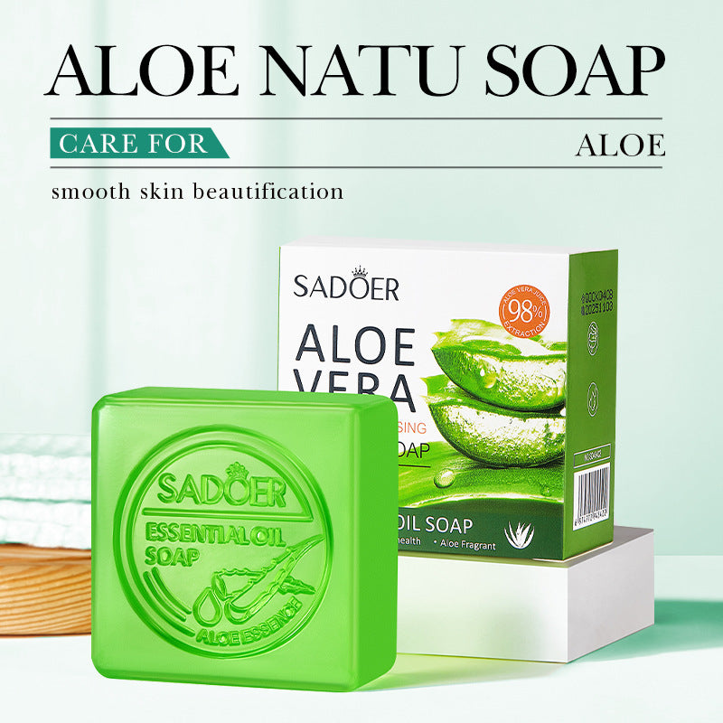 Aloe Facial Soap Hydrating Face Wash Foam Moisturizing Facial Cleanser Oil Control Body Bathing Han 1