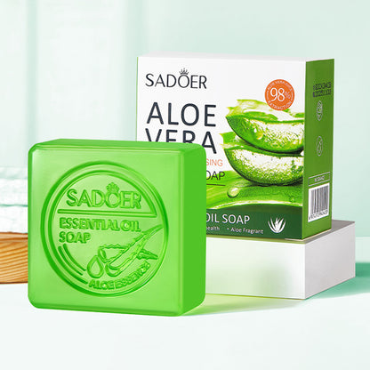 Aloe Facial Soap Hydrating Face Wash Foam Moisturizing Facial Cleanser Oil Control Body Bathing Han 5
