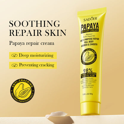 Papaya Moisturizing, Repair Hydrating Heel, Universal Body Cream, Anti cracking, Neck Face, Skin Care